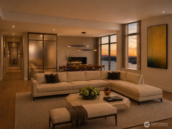 Pass-through Fireplace from Dining Room to Bedroom