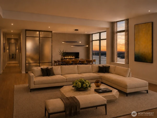 Pass-through Fireplace from Dining Room to Bedroom