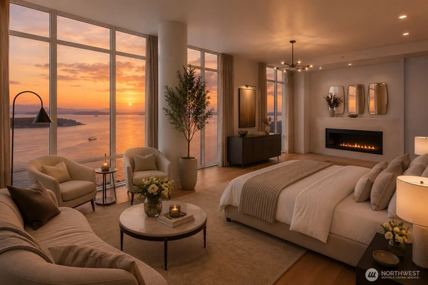 Pass-through Fireplace from Dining Room to Primary Bedroom