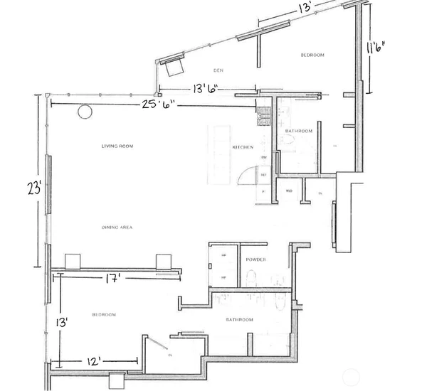 NW Corner Original Floorplan