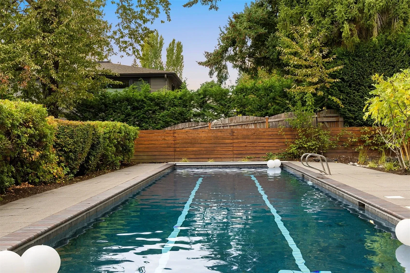 Heated lap pool.